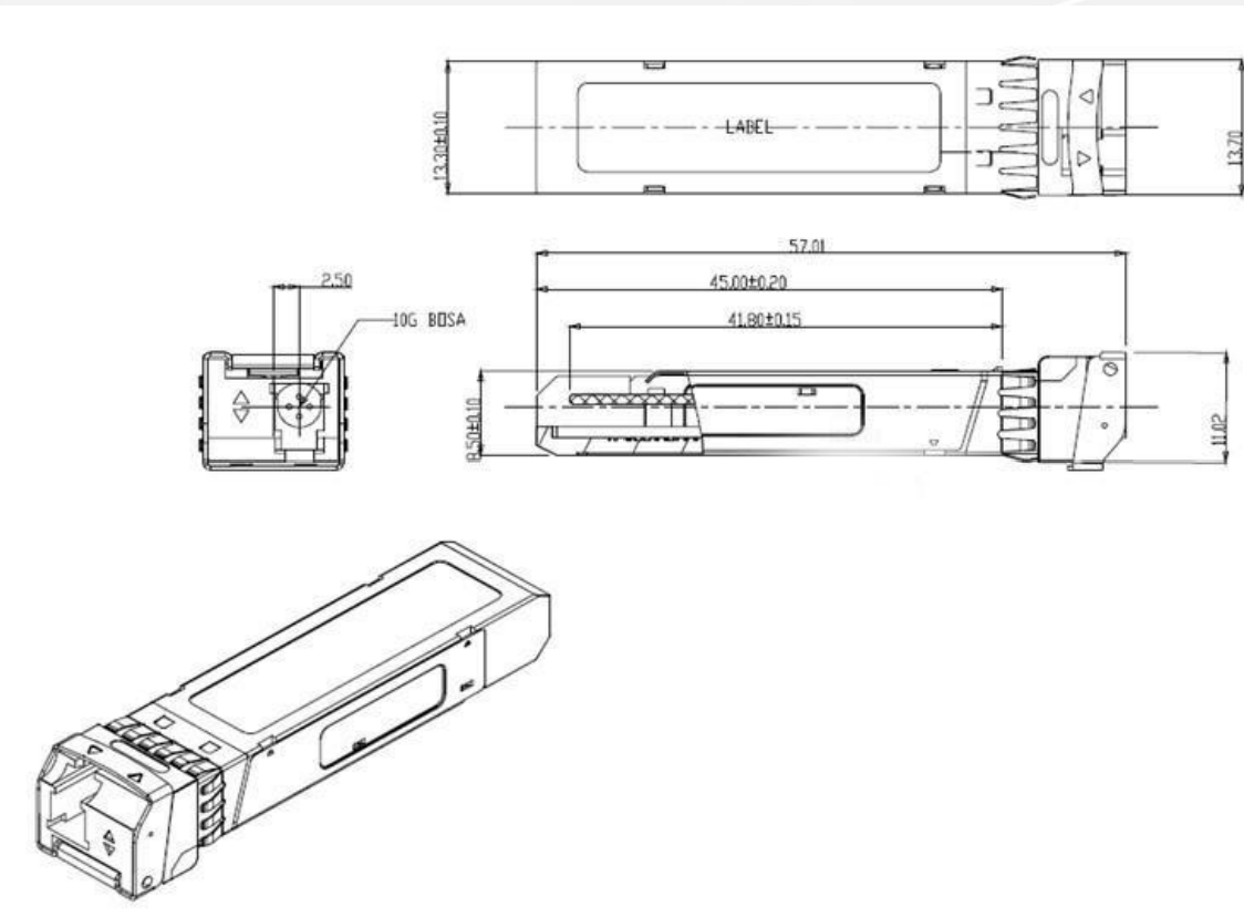 10G SFP+ BIDI LC (Module SFP quang điện loại 10G, 1 cổng)