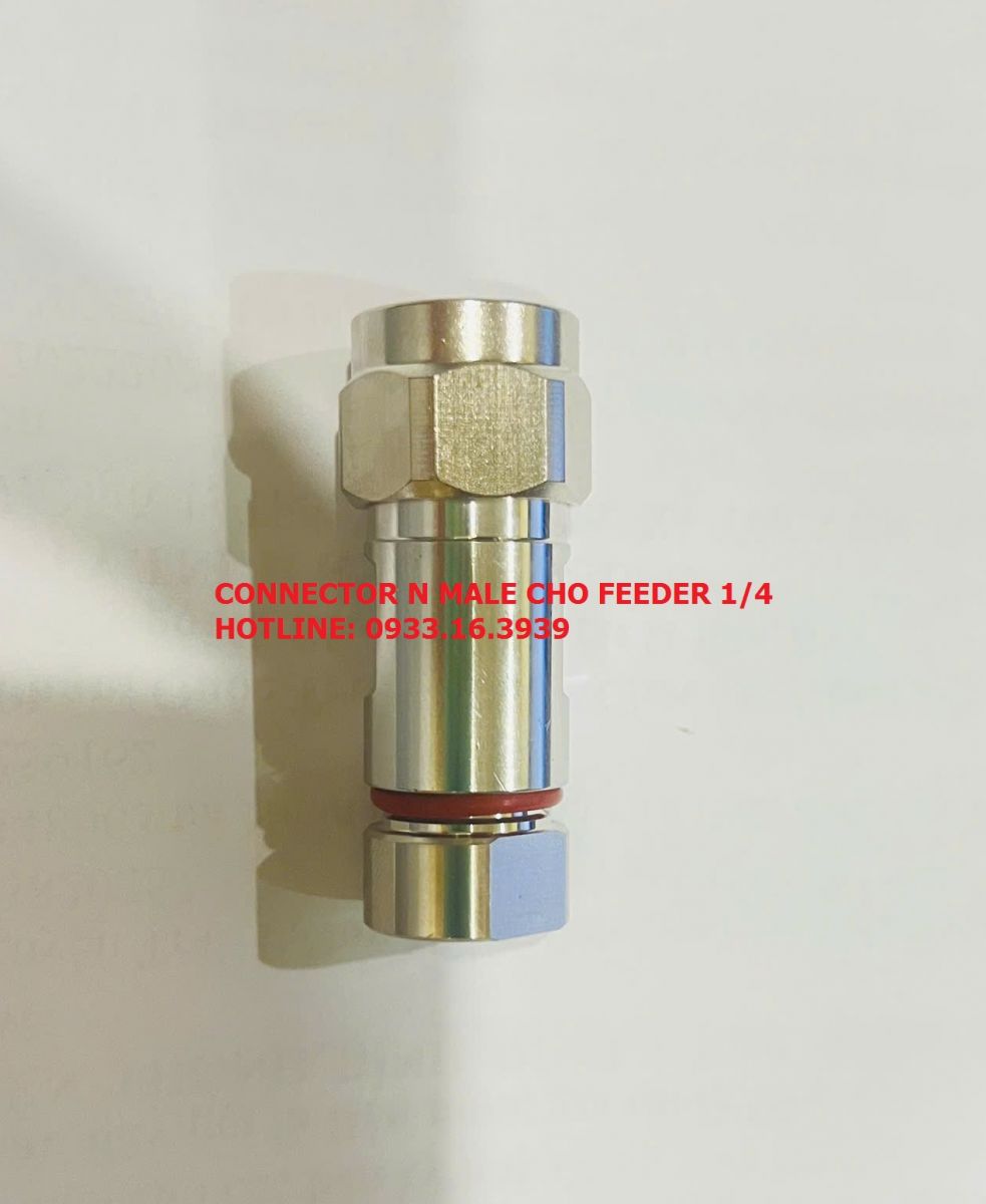 Connector N male for feeder 1/4